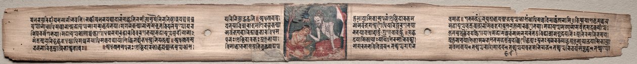 Sudhana y el Rishi Bhishmottaranirgosha: Folio 94 (recto), de un Gandavyuha-sutra (Escritura de la Suprema Arreglo) de Unknown artist