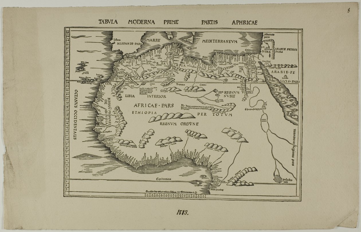 Tabula Moderna Prime Partis Aphricae de Unknown artist