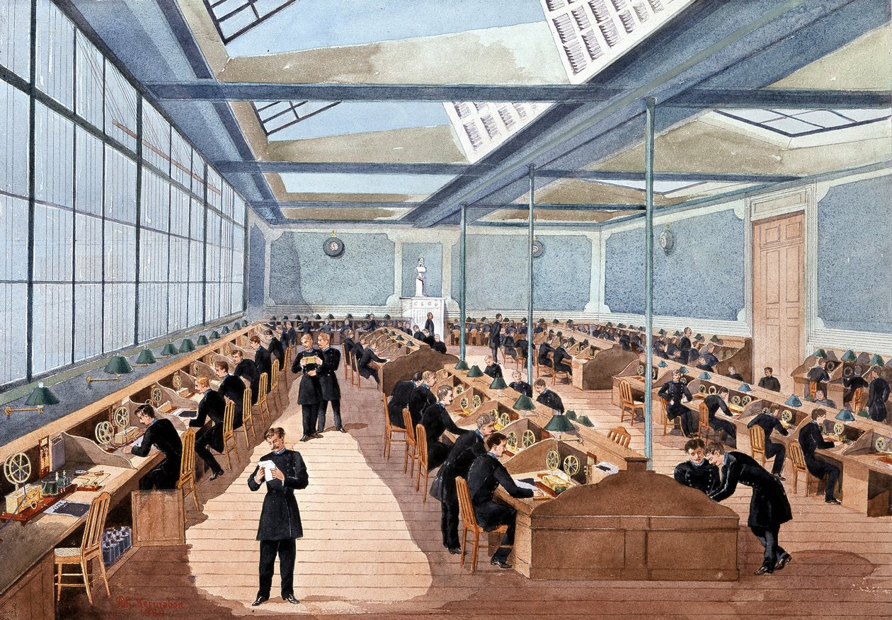 Sala de telegrafía de Unknown artist