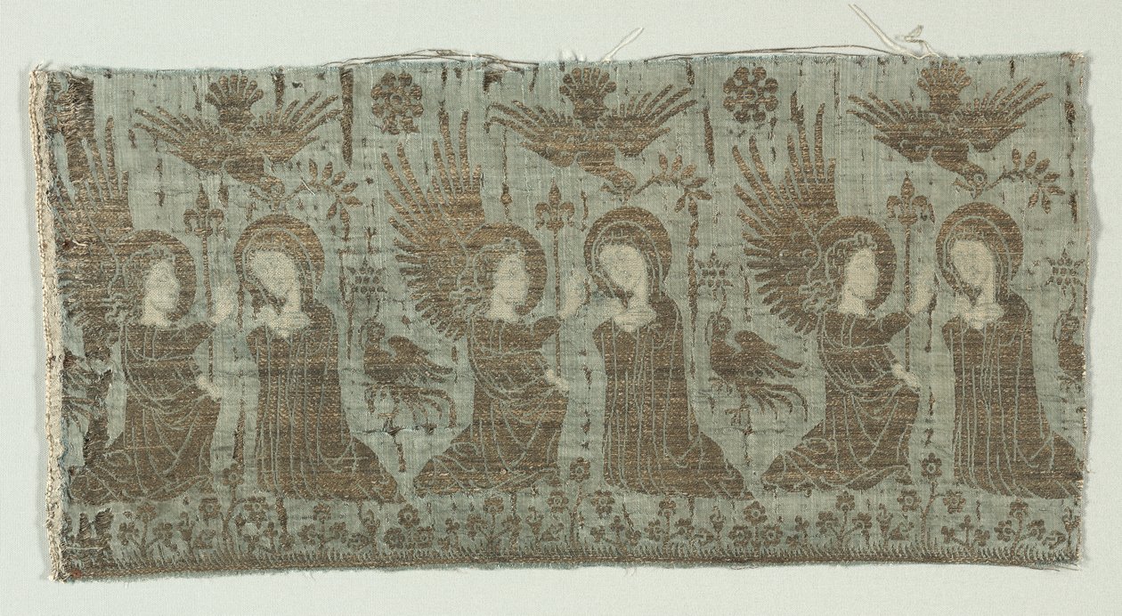 Fragmento textil con la Anunciación de Unknown artist