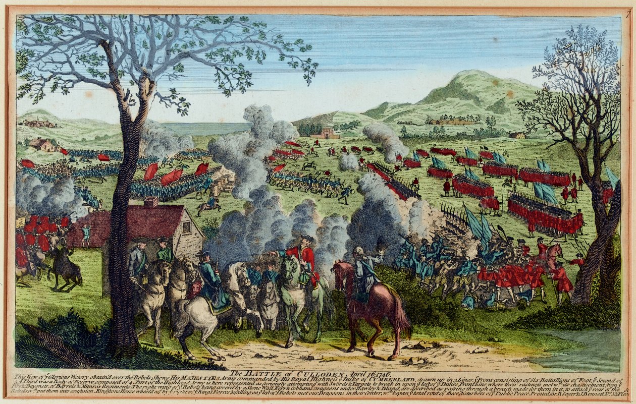 La Batalla de Culloden 16 de abril de 1746 de Unknown artist