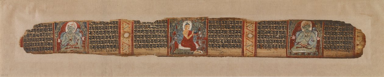 El Buda distribuye miel, de un manuscrito Prajnaparamita de Unknown artist