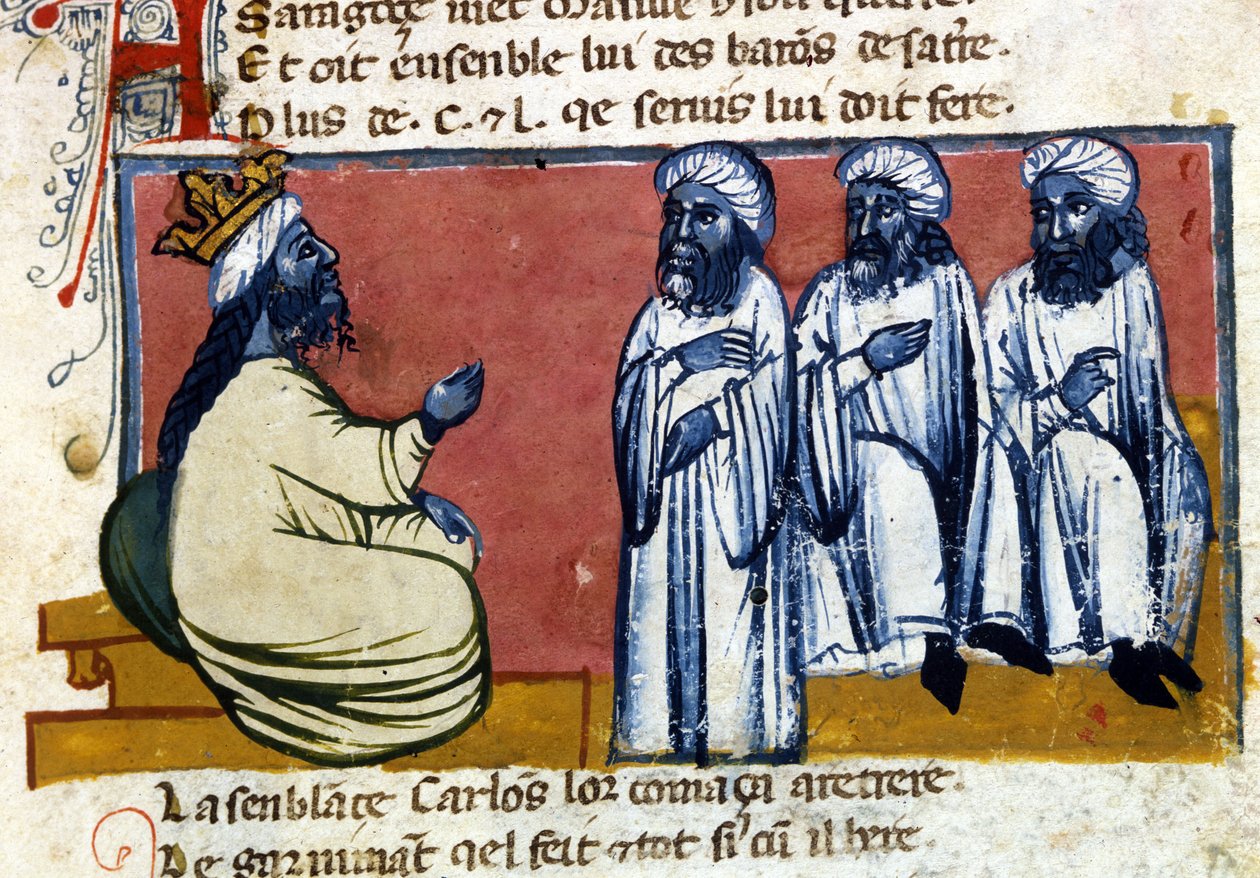 El Califa de España. Manuscrito del siglo XIV. Bibl. Marciana, Venecia. de Unknown artist
