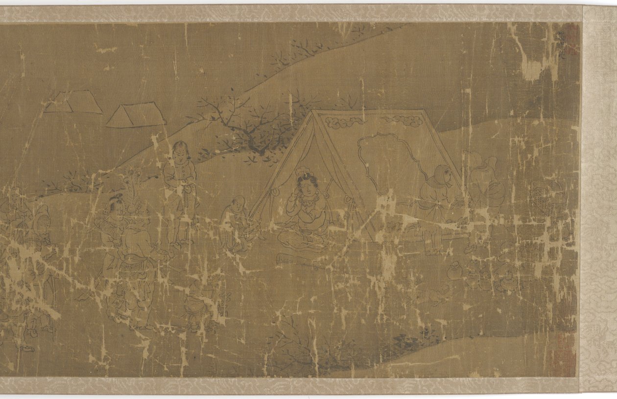 El cautiverio de Cai Wenji (cuatro escenas) de Unknown artist