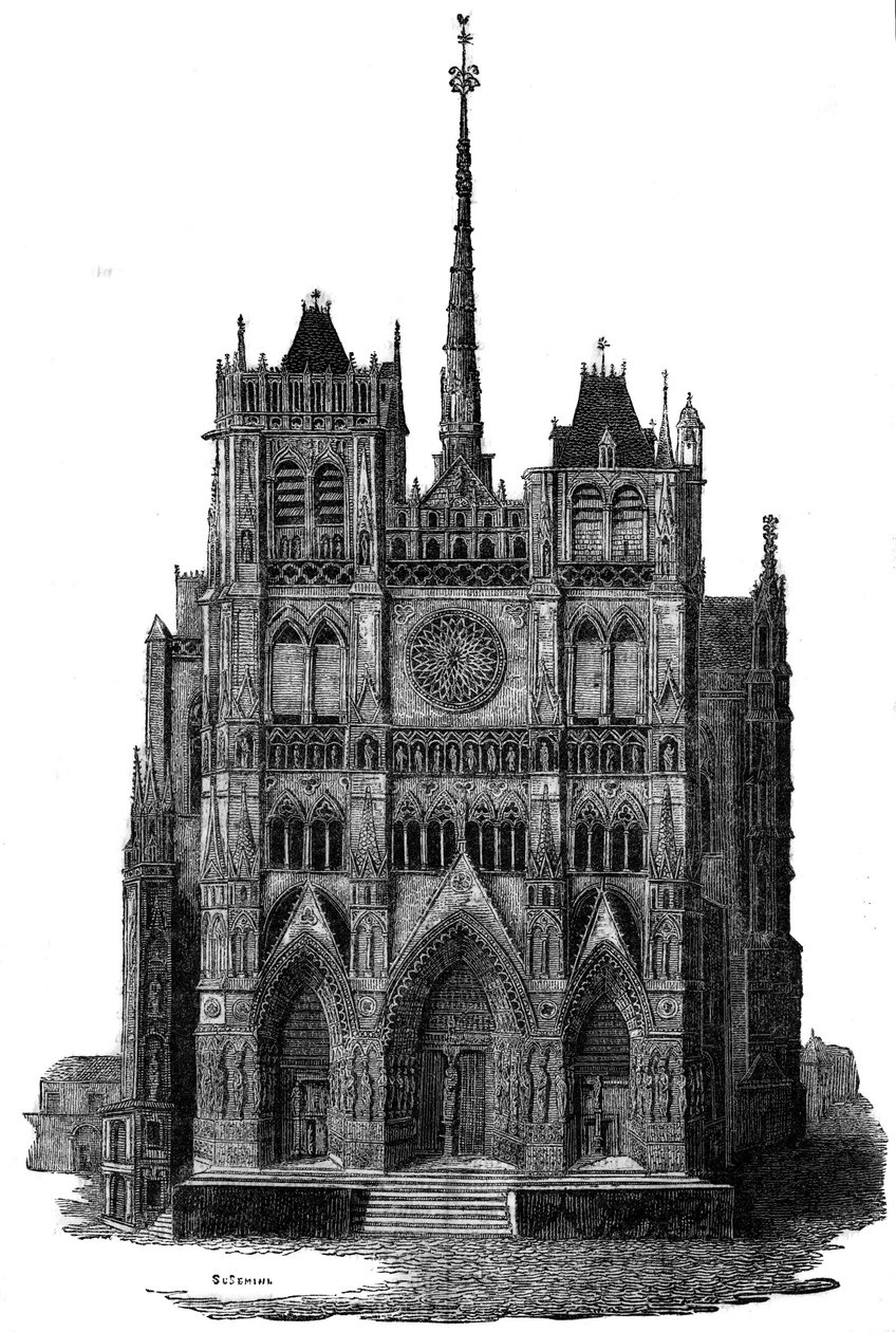 La Catedral de Amiens en el siglo XIX de Unknown artist