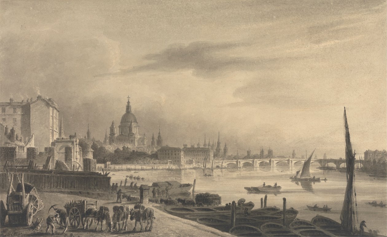 La City de Londres desde Somerset House de Unknown artist