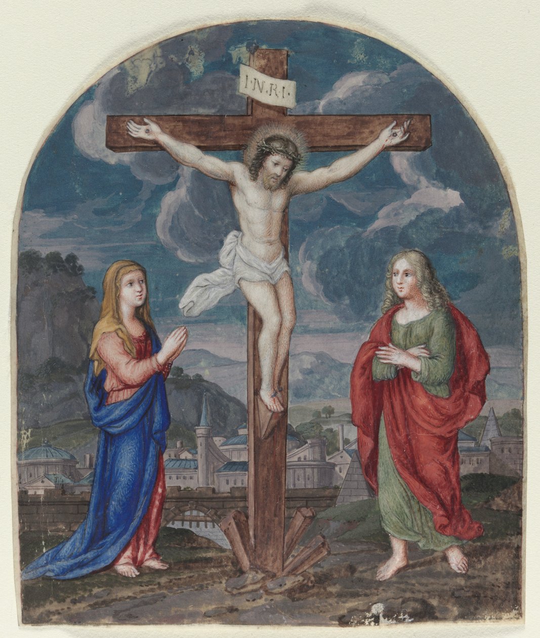 La Crucifixión: Miniatura extraída de un libro de oraciones de Unknown artist