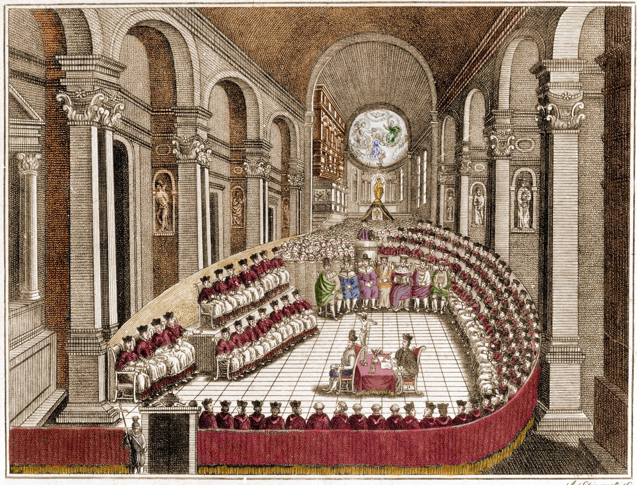 El Concilio Ecuménico de Trento. El Concilio de Trento es el 19º Concilio Ecuménico reconocido por la Iglesia Católica Romana. Fue convocado por el Papa Pablo III en 1542, en respuesta a las solicitudes hechas por Martín Lutero en el marco de la Reforma Pr de Unknown artist