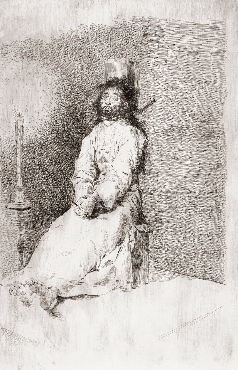 El hombre garroteado, c.1780 de Unknown artist