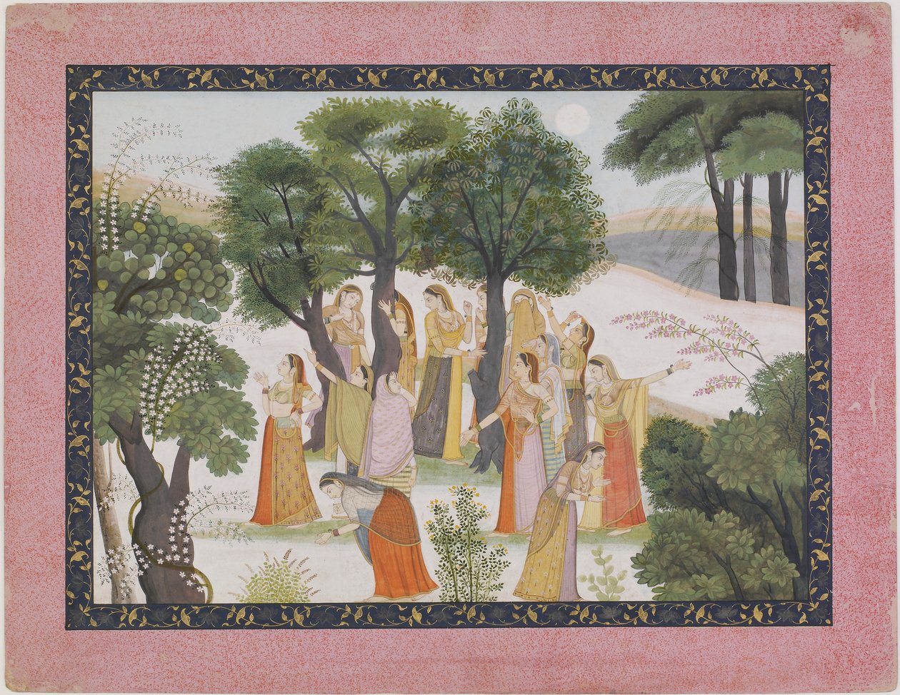 Las Gopis buscan a Krishna de un Bhagavata Purana de Unknown artist