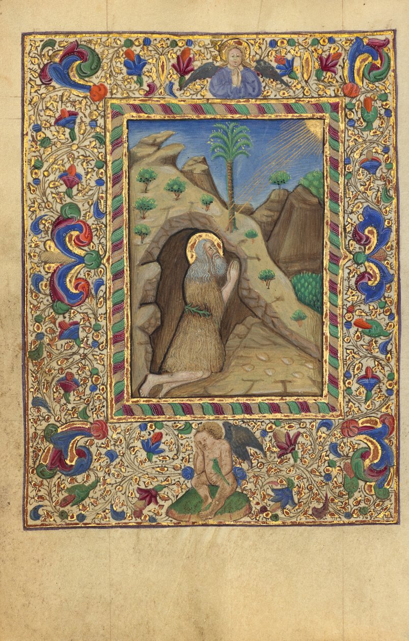 El ermitaño Honofrio en oración de Unknown artist