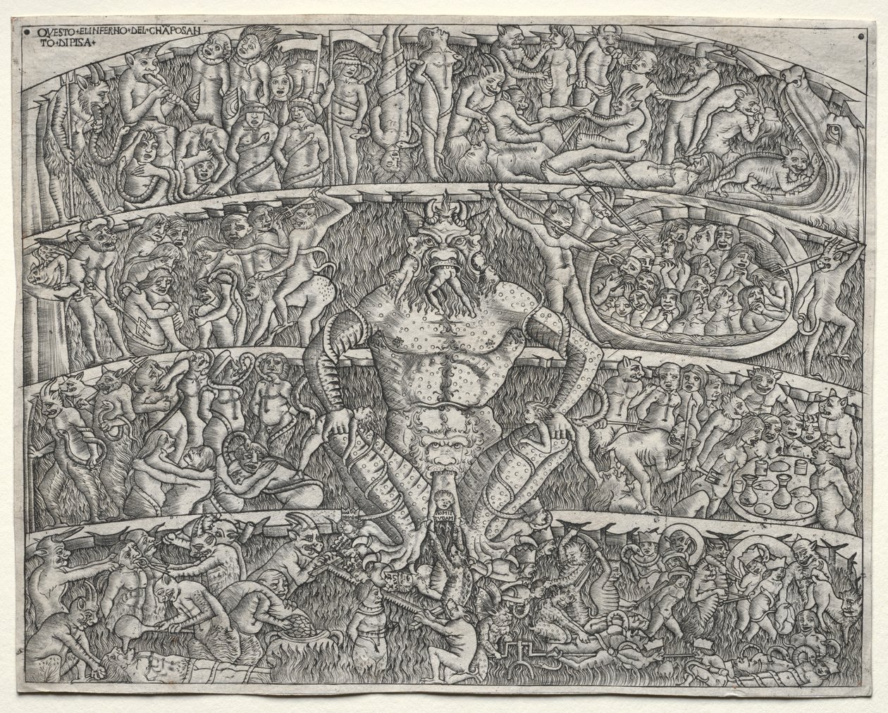 El Infierno según Dante, después del fresco en el Campo Santo de Pisa de Unknown artist