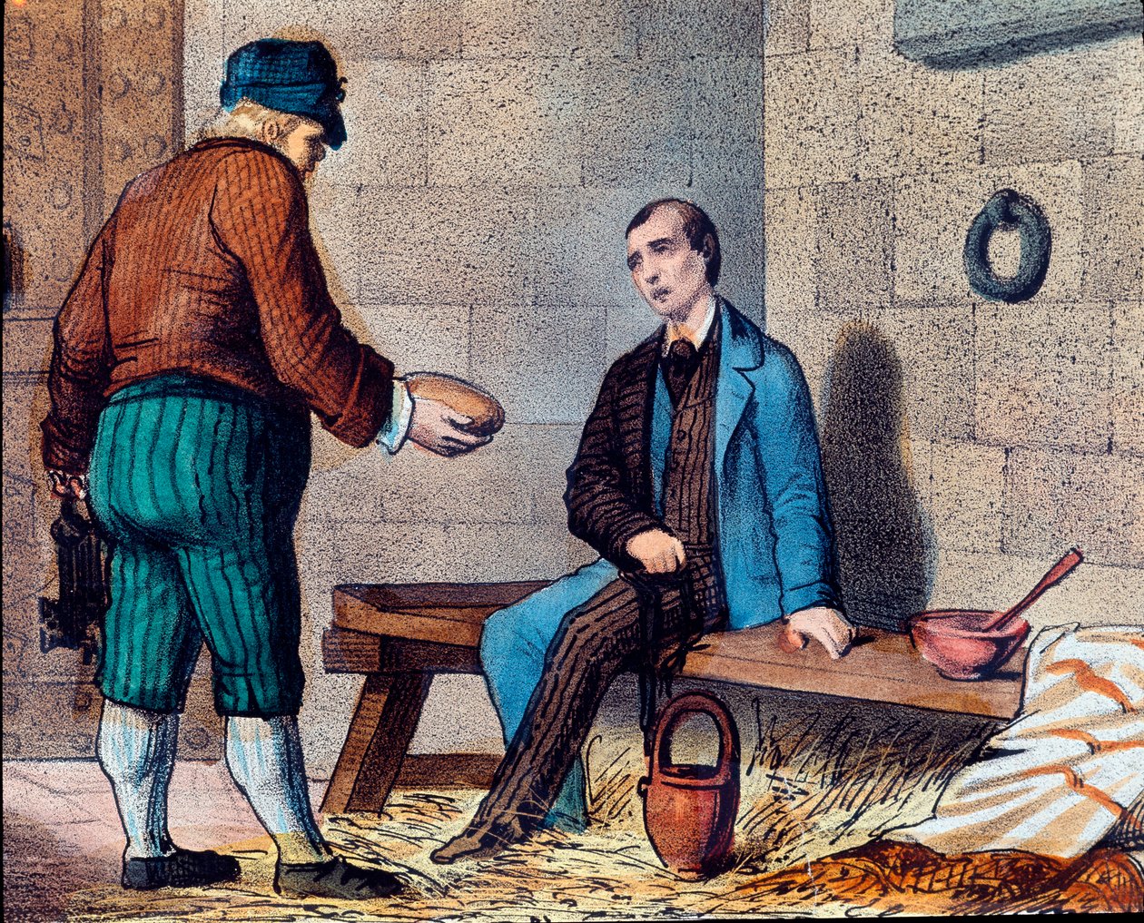 El patriota italiano Silvio Pellico (1798-1854), acusado de carbonarismo y encerrado en la fortaleza de Spielberg (Spilberk) en Moravia de Unknown artist