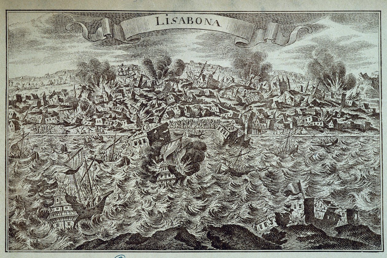 El terremoto de Lisboa en 1755 de Unknown artist