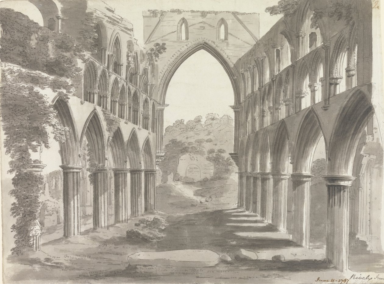 Nave de la abadía de Rievaulx, Yorkshire de Unknown artist