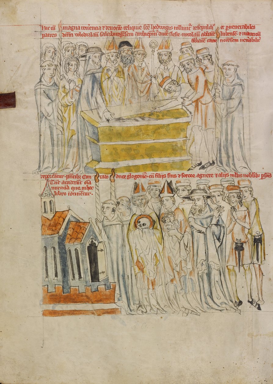 Apertura de la tumba de Santa Eduviges; Traducción de las reliquias de Santa Eduviges de Unknown artist
