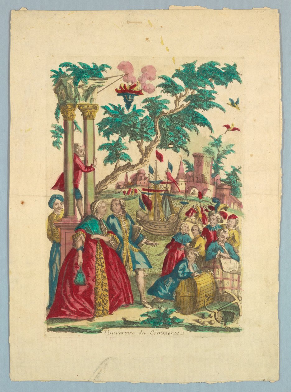 La apertura del comercio de Unknown artist
