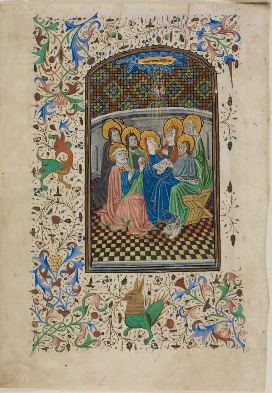 El Pentecostés, de un Libro de Horas de Unknown artist
