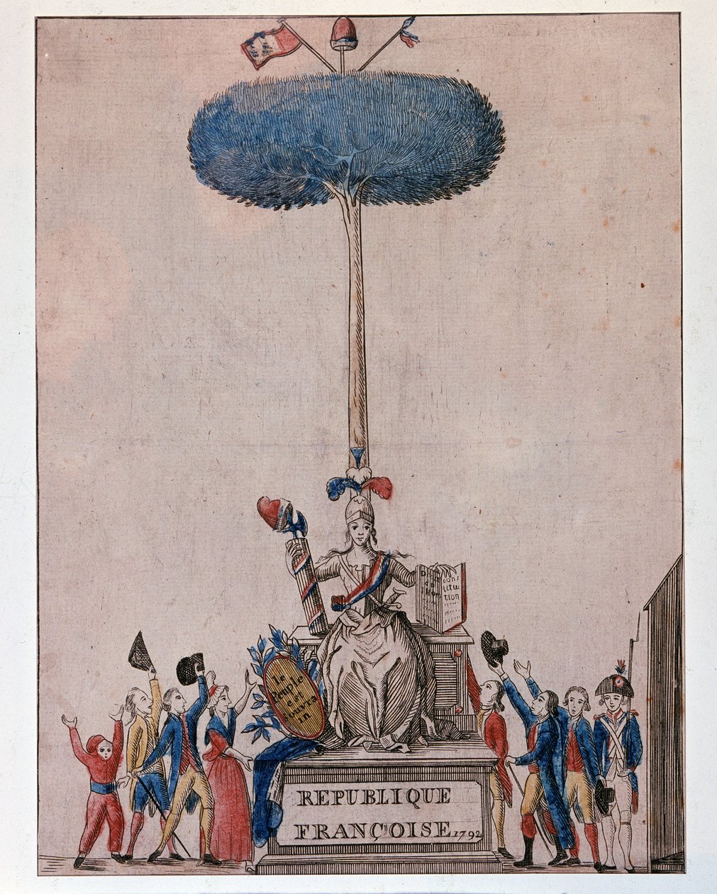 El Pueblo es Soberano - Alegoría de la República Francesa y Árbol de la Libertad de Unknown artist