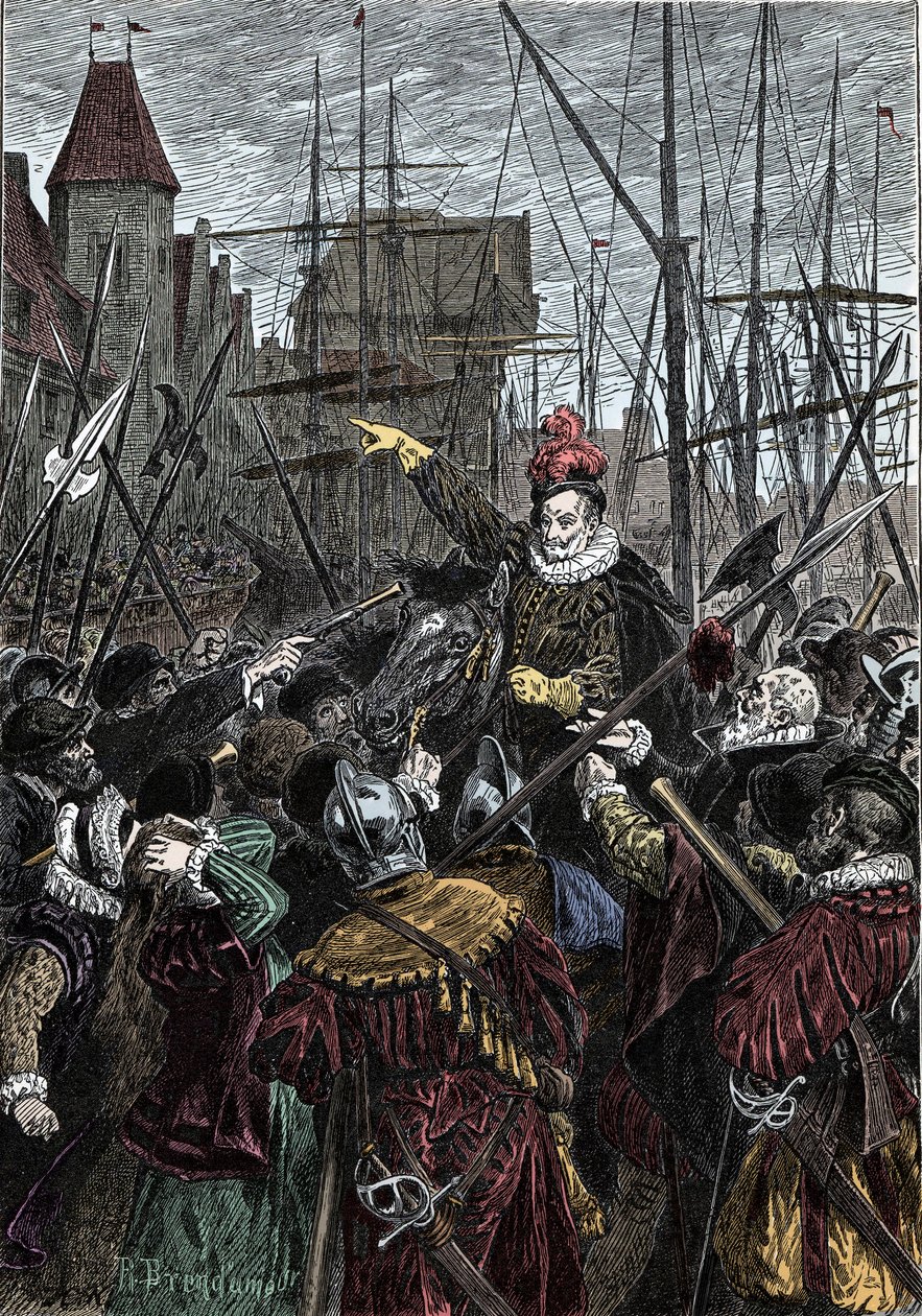El Príncipe de Orange en Toulouse - Príncipe Guillermo III de Orange Nassau (1650-1702), Rey de Inglaterra en Toulouse (Francia) de Unknown artist