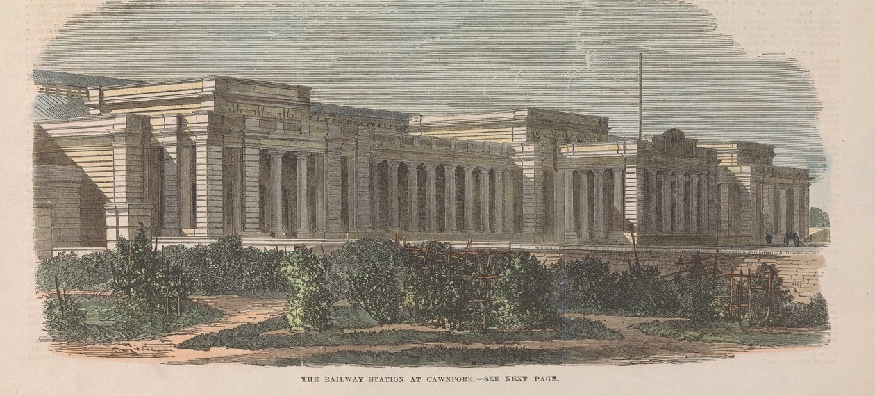 La estación de ferrocarril de Cawnpore de Unknown artist