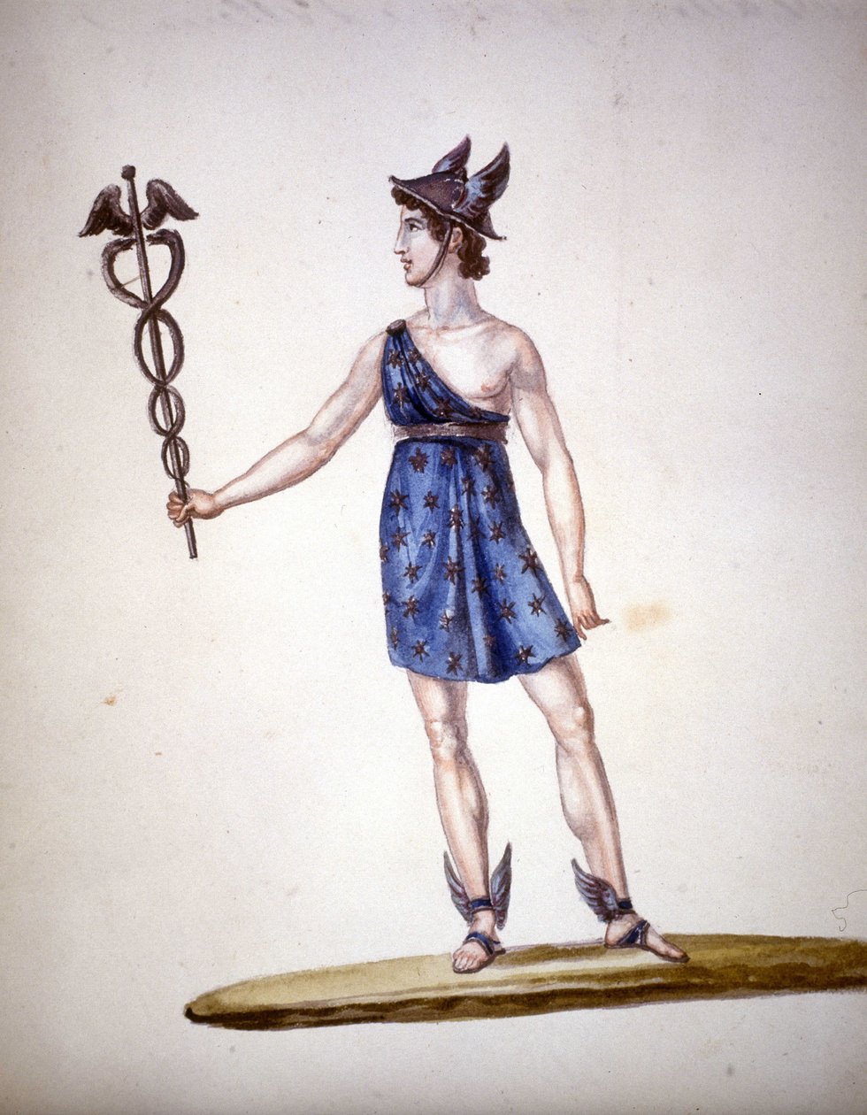 El dios romano Mercurio o Hermes entre los griegos. de Unknown artist