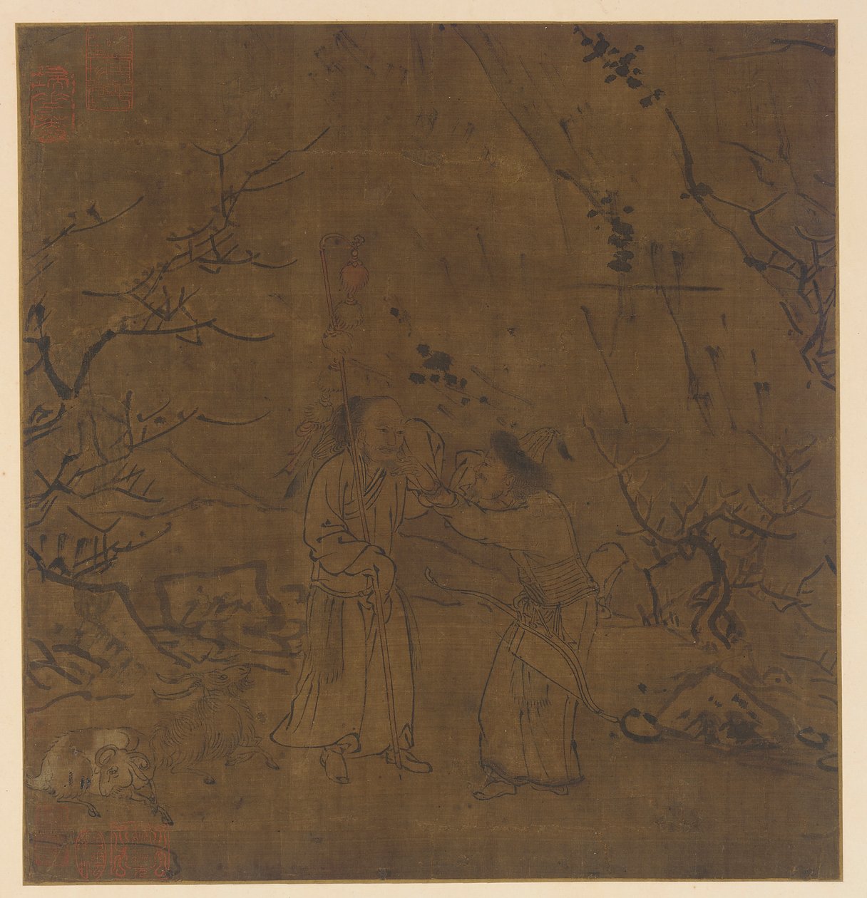 La despedida llorosa de Su Wu y Li Ling de Unknown artist