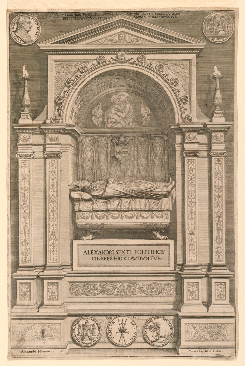 La tumba del Papa Alejandro VI de Unknown artist