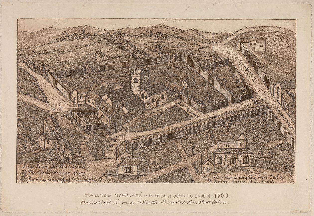 El pueblo de Clerkenwell en el reinado de la reina Isabel, 1560 de Unknown artist