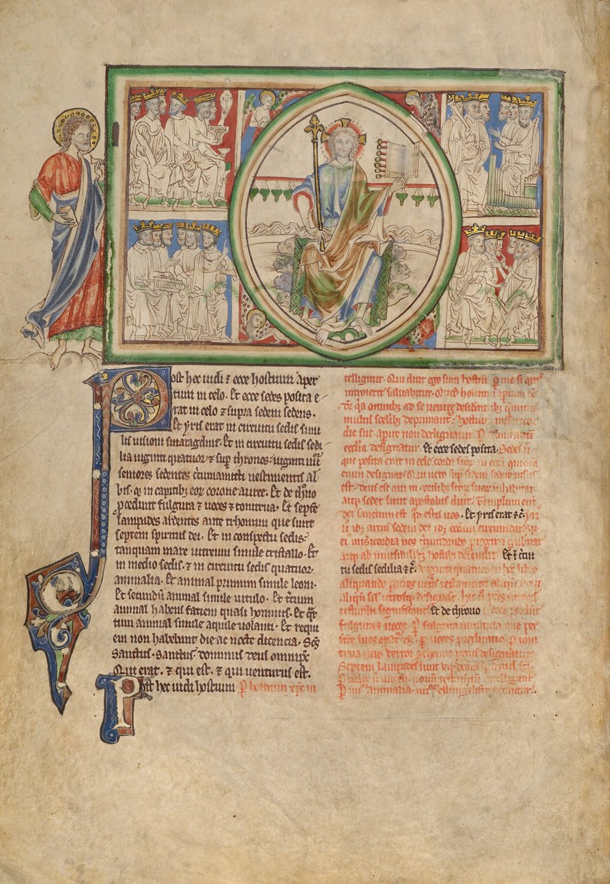La visión del Trono de Dios y los Veinticuatro Ancianos de Unknown artist