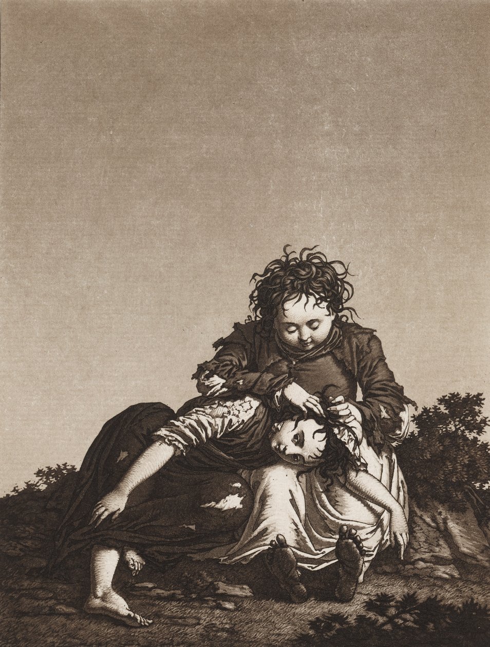 Los jóvenes mendigos de Unknown artist