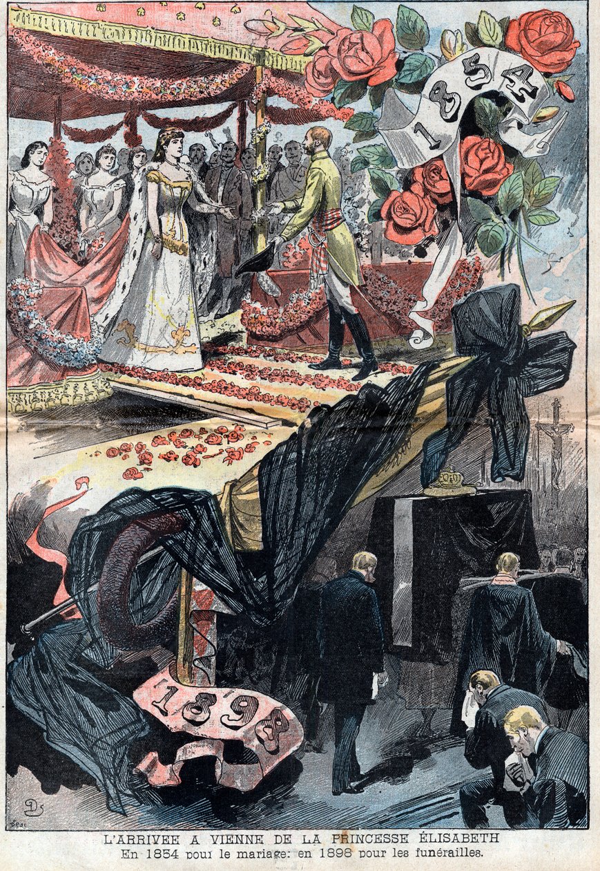 La llegada a Viena de Elisabeth de Wittelsbach de Unknown artist