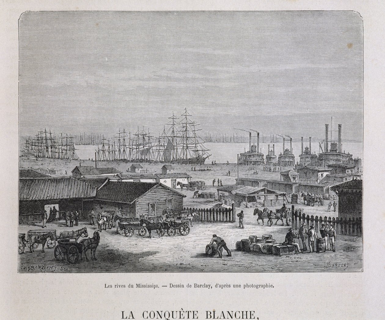 Las orillas del Mississippi - en “Le tour du monde”, 2º sem. 1876 de Unknown artist
