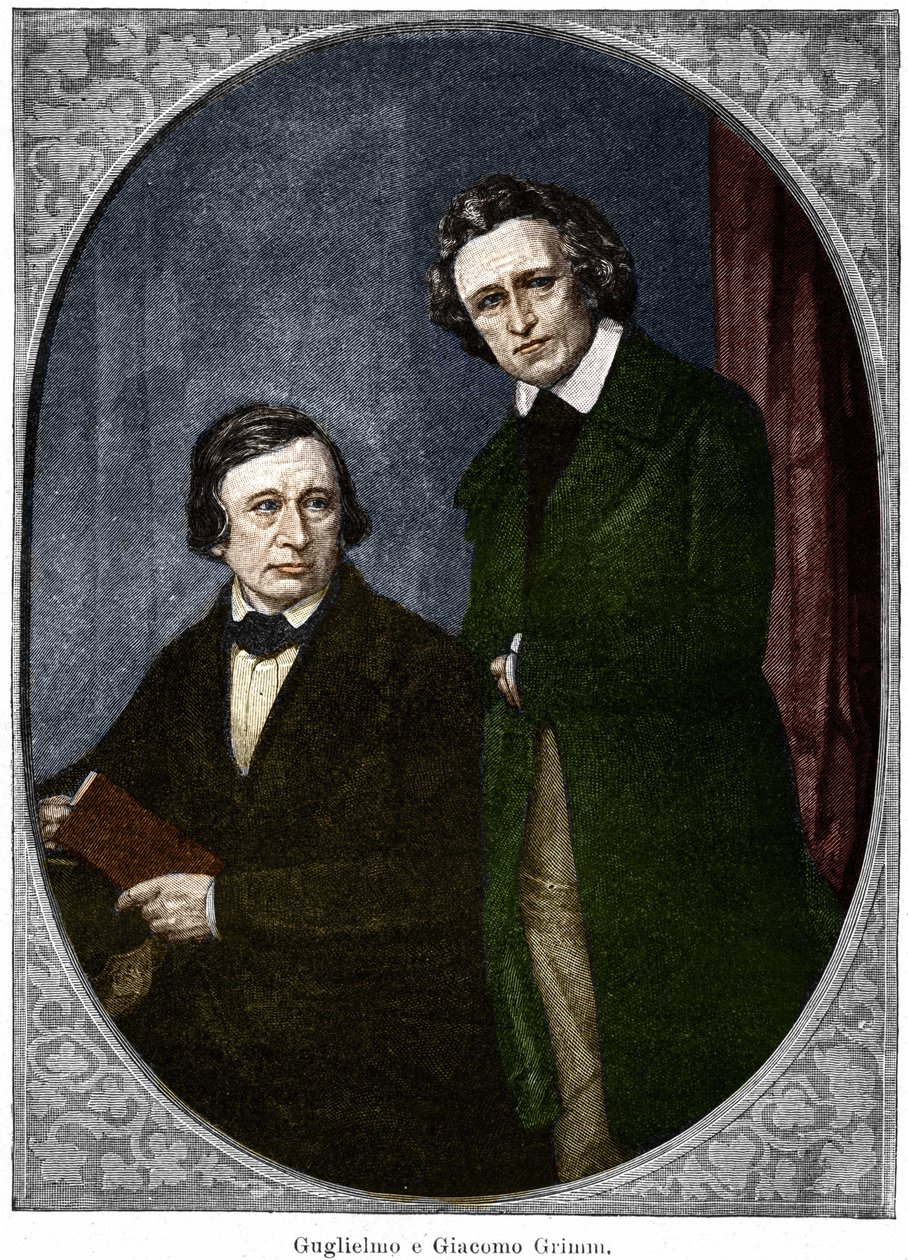 Los hermanos Jakob (1785-1863) y Wilhelm (1786-1859) Grimm, escritores alemanes. de Unknown artist