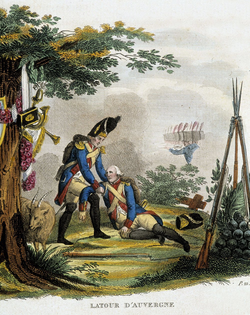La muerte de Théophile Malo Corret de La Tour (o Latour) d