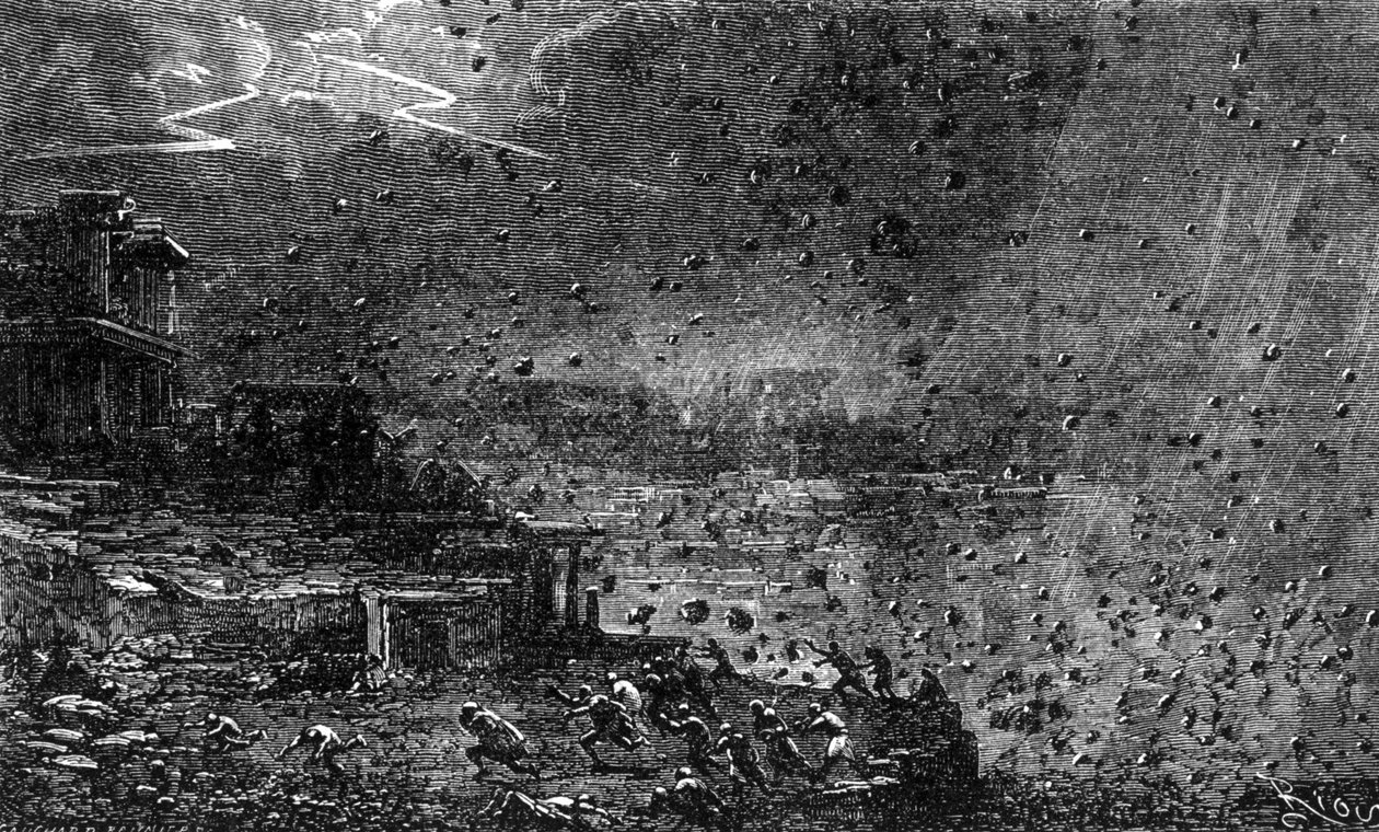 La destrucción de Pompeya en el 79 de Unknown artist