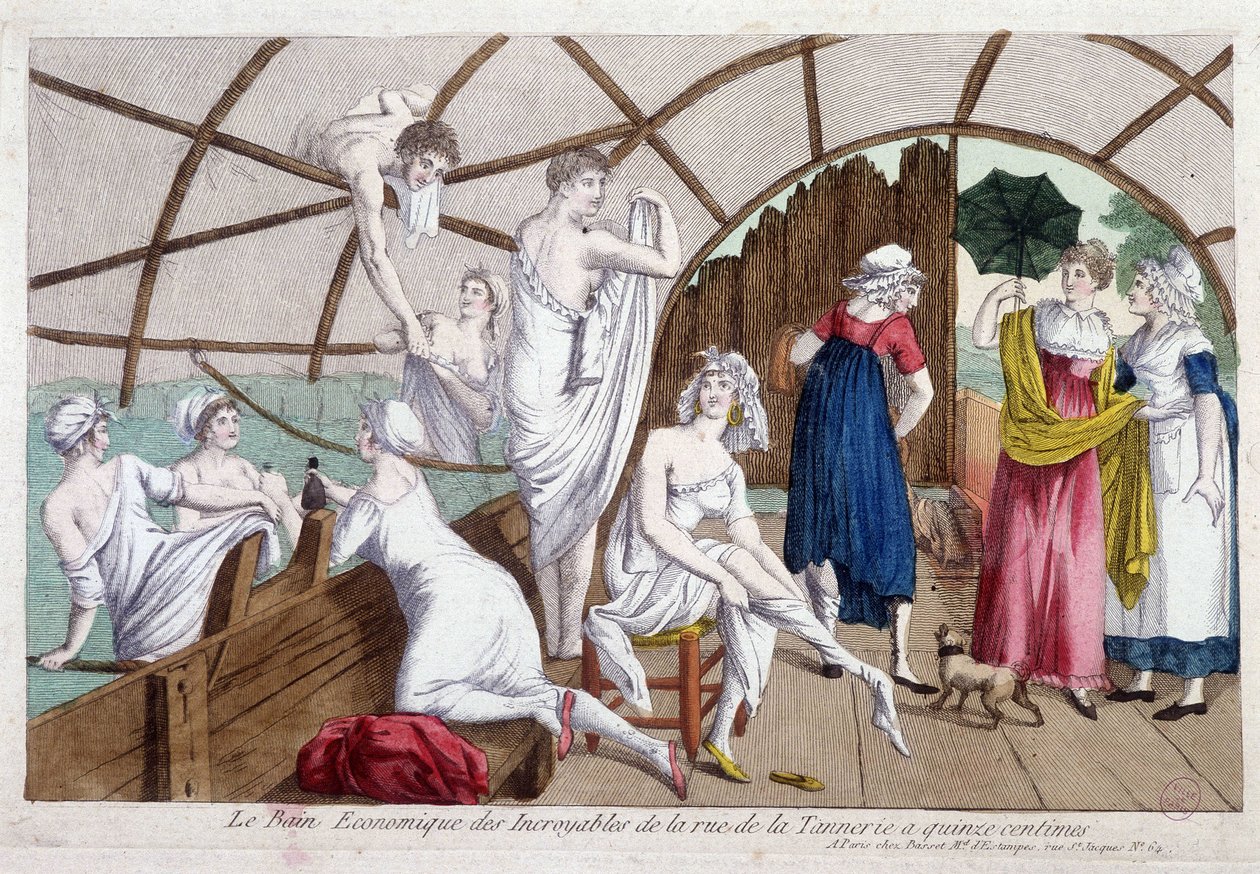 El baño económico del increíble (15 centavos), calle de la tenería, principios del siglo XIX, Carnavalet de Unknown artist