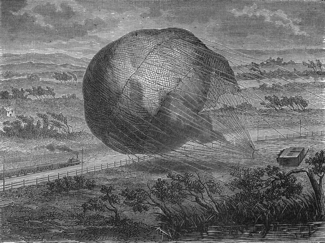 La caída del globo 