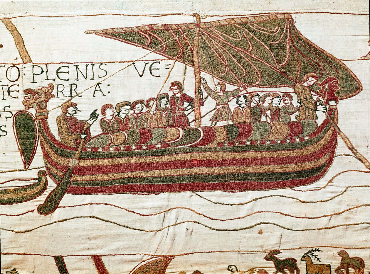 La flota de Harold, que vino a informar al Duque de Normandía Guillermo el Conquistador de Unknown artist