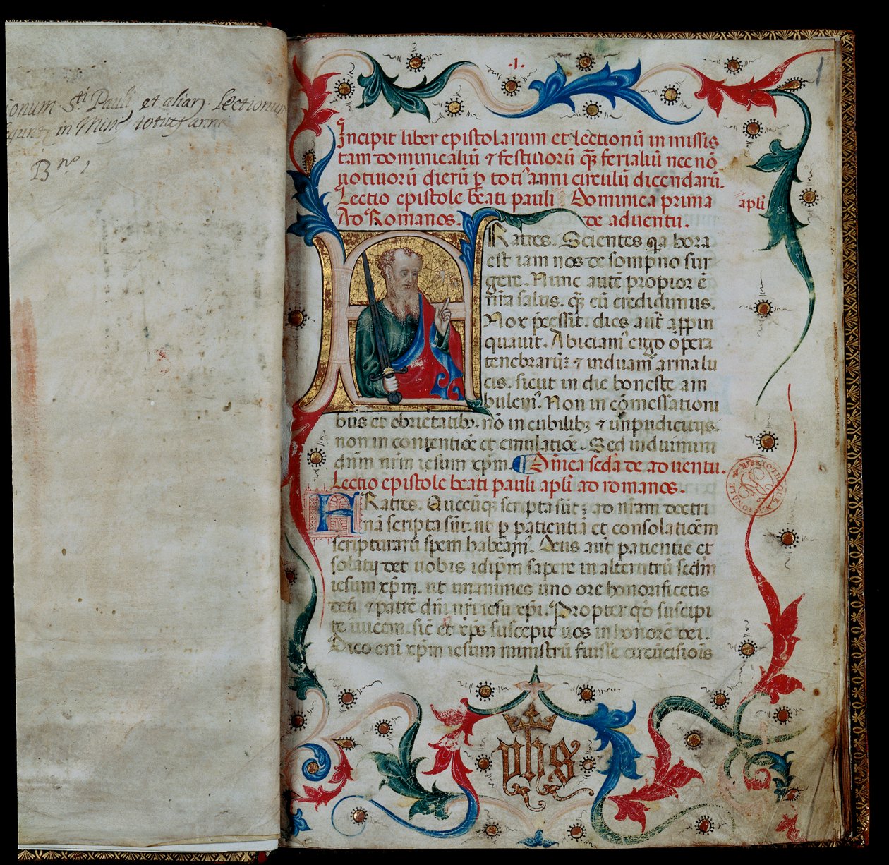 El incipit de un Leccionario de Unknown artist