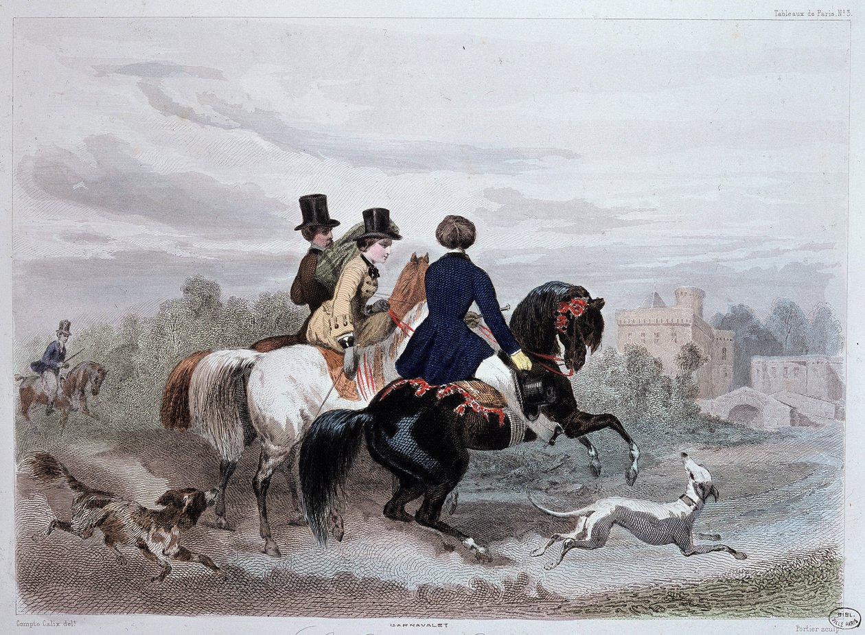El recorrido del vecindario - en "Moda parisina" de Unknown artist