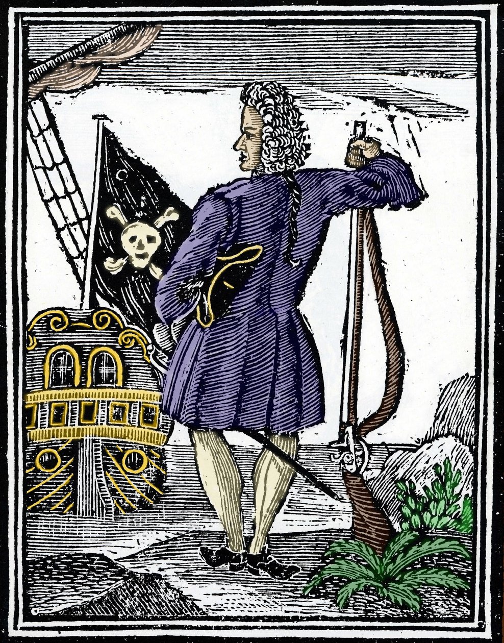 El pirata “caballero” Stede Bonnet (1688-1718) de Unknown artist
