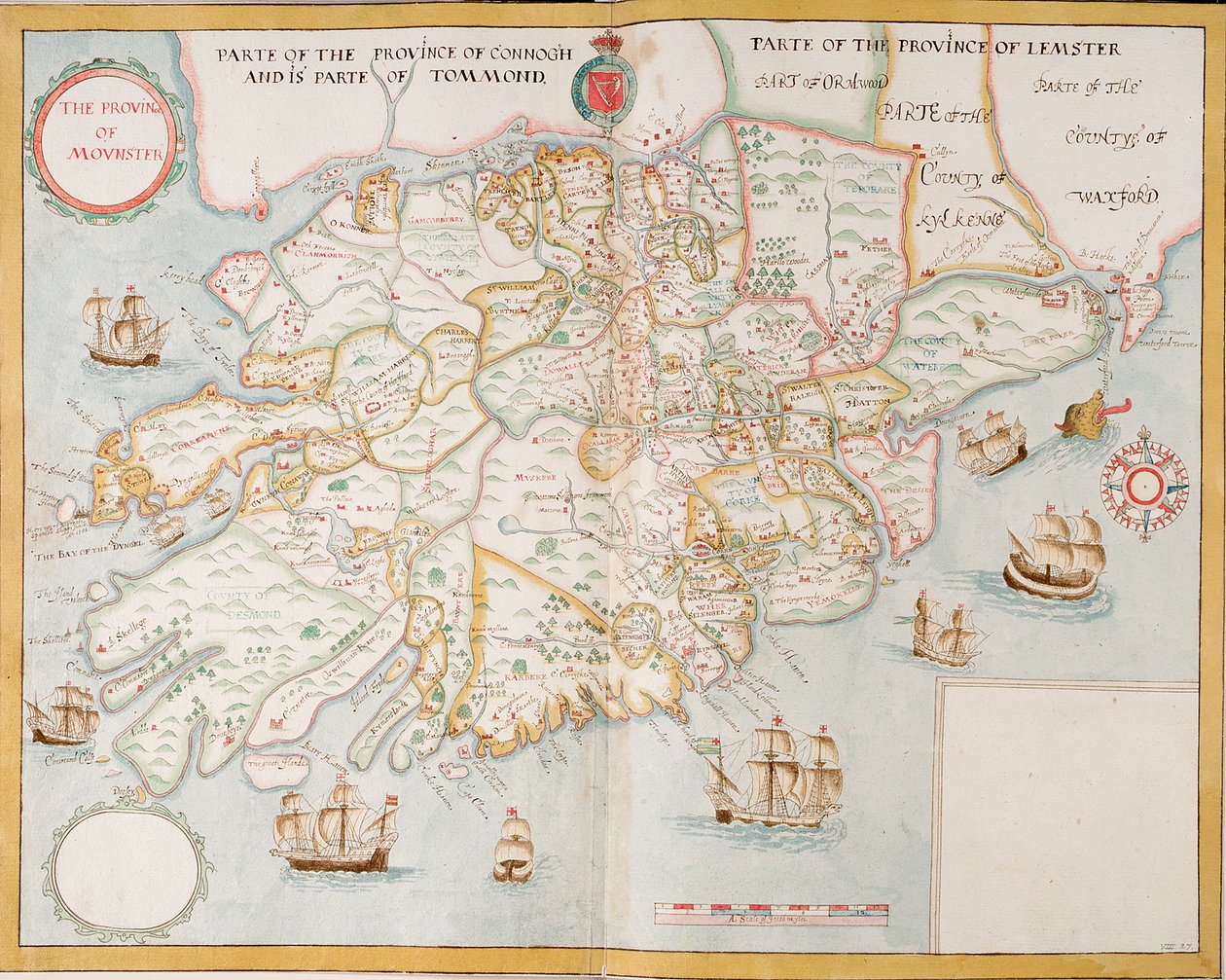 La provincia de Munster, Irlanda, c.1595 (manuscrito) de Unknown artist