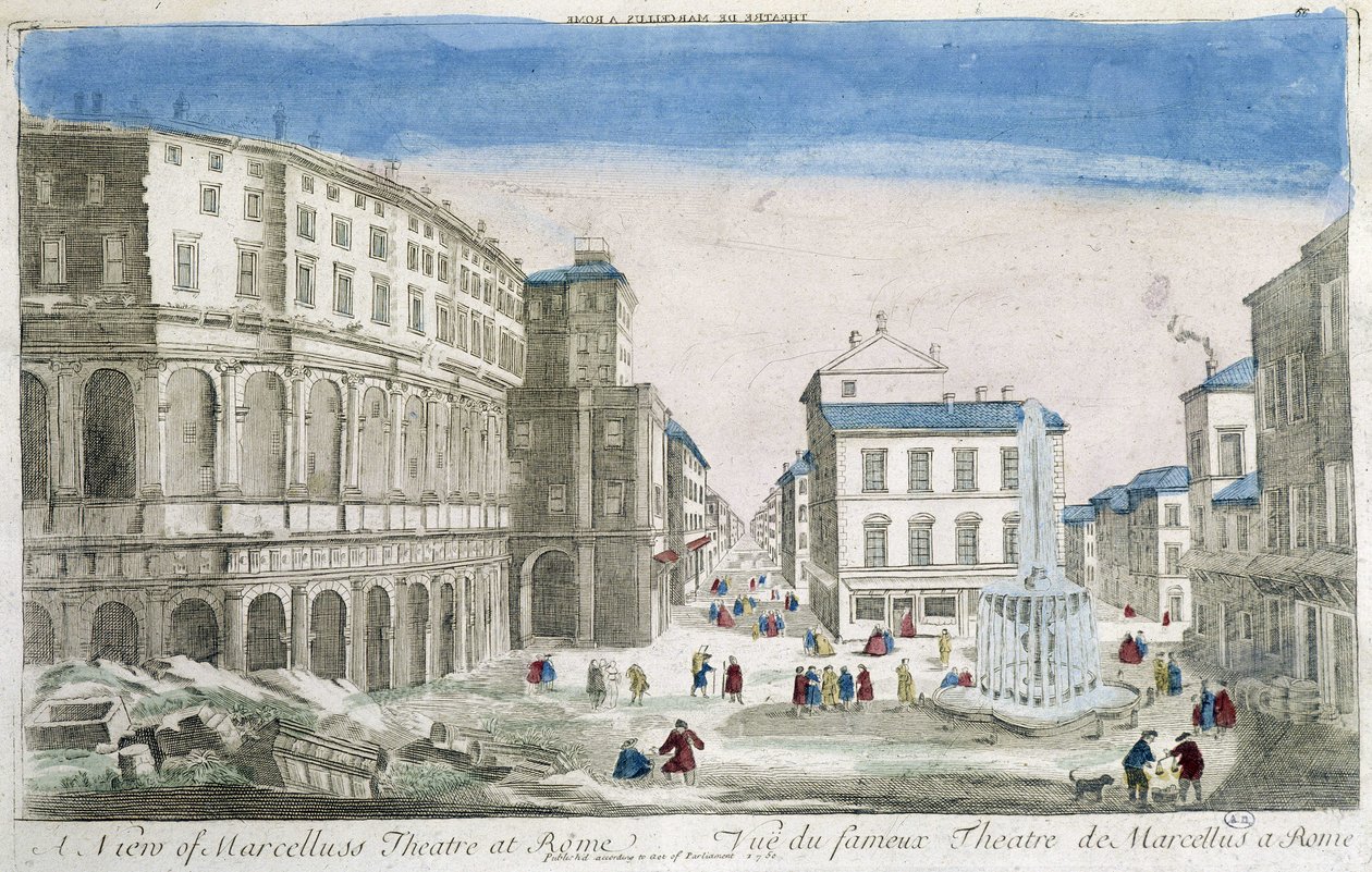 Teatro de Marcelo en Roma - Vista óptica de Unknown artist
