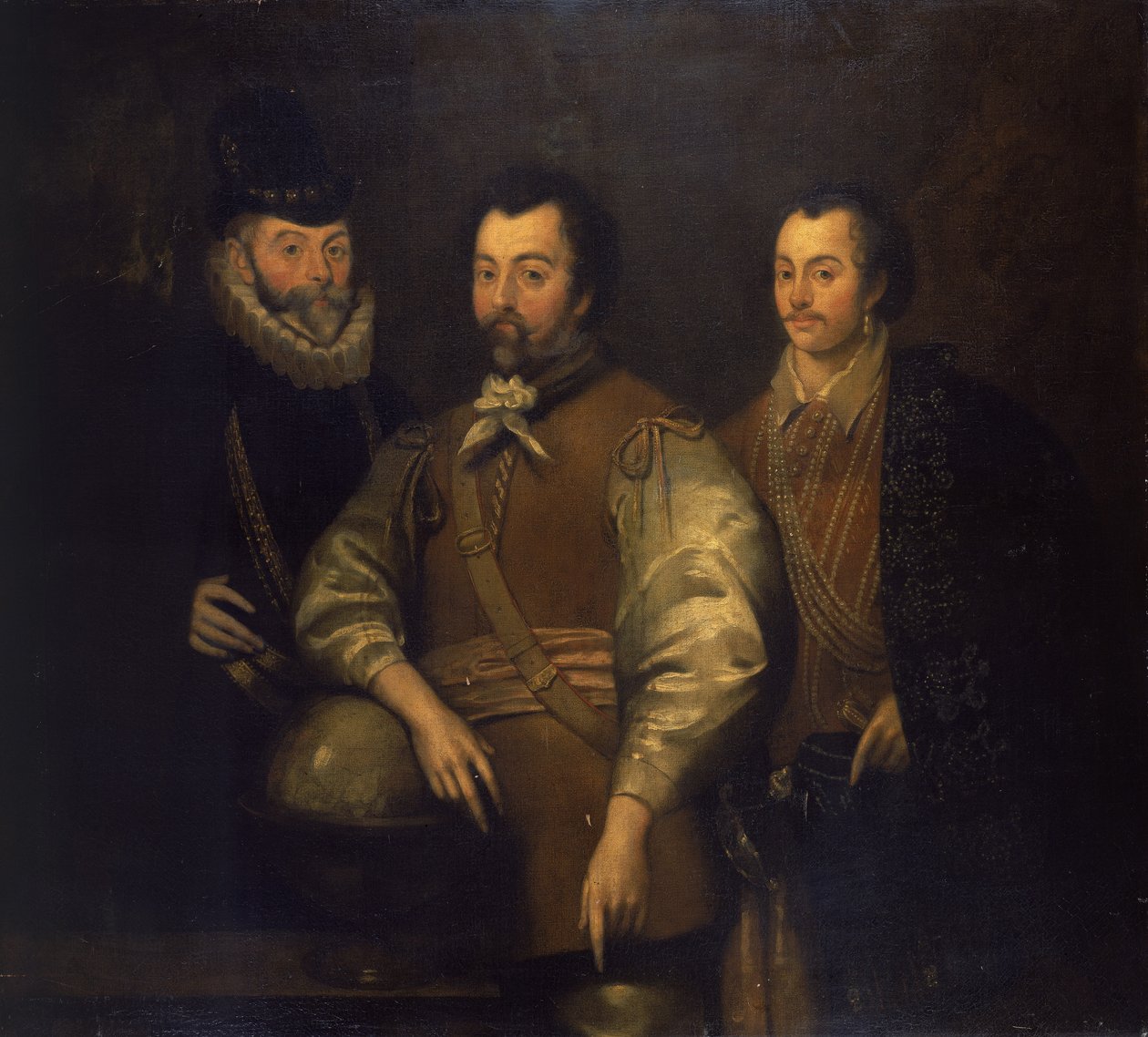 Thomas Cavendish, Sir Francis Drake y Sir John Hawkins de Unknown artist