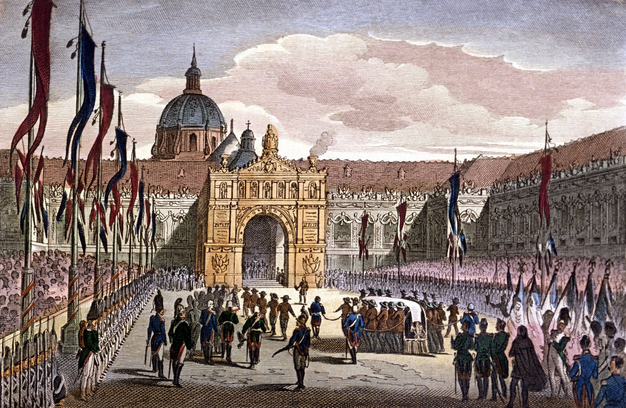 Traslado de las cenizas de Napoleón I a los Inválidos, en París de Unknown artist
