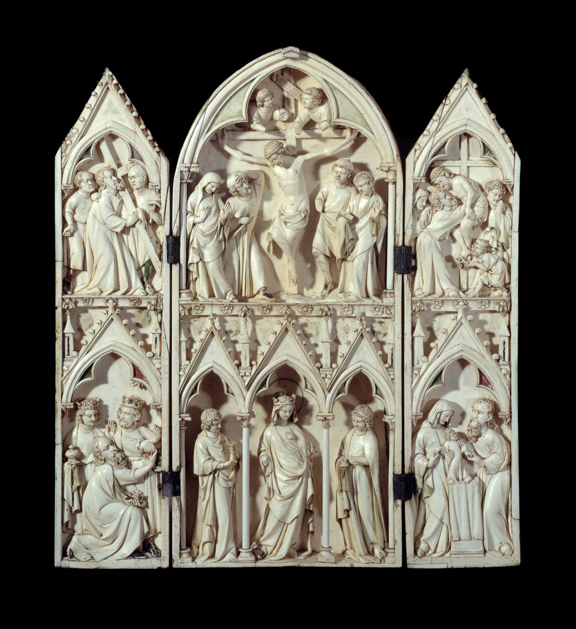 Tríptico de Saint-Sulpice du Tarn: Carro de la Cruz, Crucifixión, Descendimiento de la Cruz, Adoración de los Magos, Virgen Gloriosa, Presentación en el Templo de Unknown artist