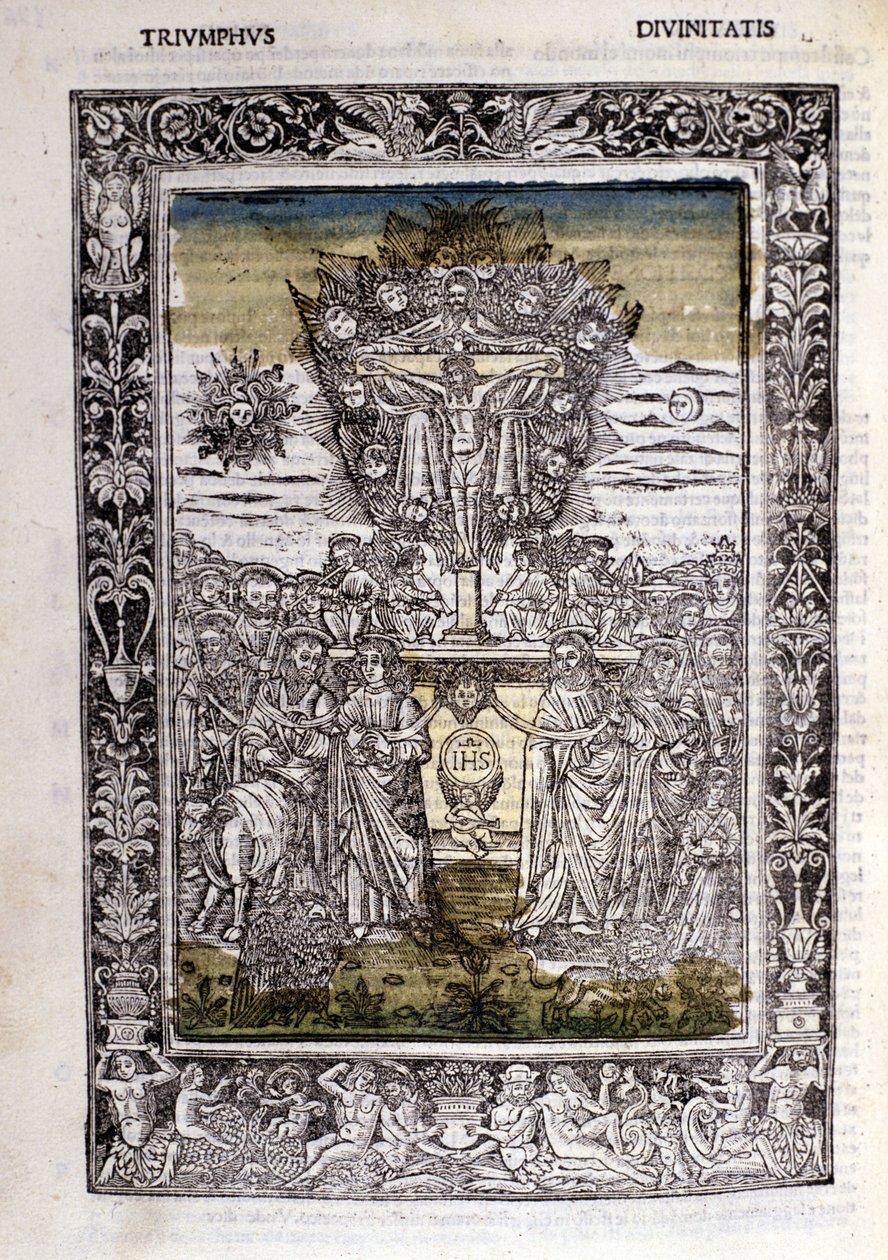 Triunfo de las deidades de Francesco Petrarca (Petrarca). Miniatura sd. Bibl. Trivulziana, Milán de Unknown artist