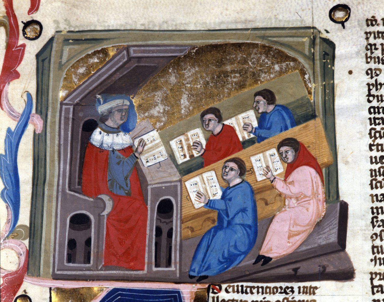 Universidad. Manuscrito del siglo XIV. Biblioteca Nazionale Braidense. Milán de Unknown artist
