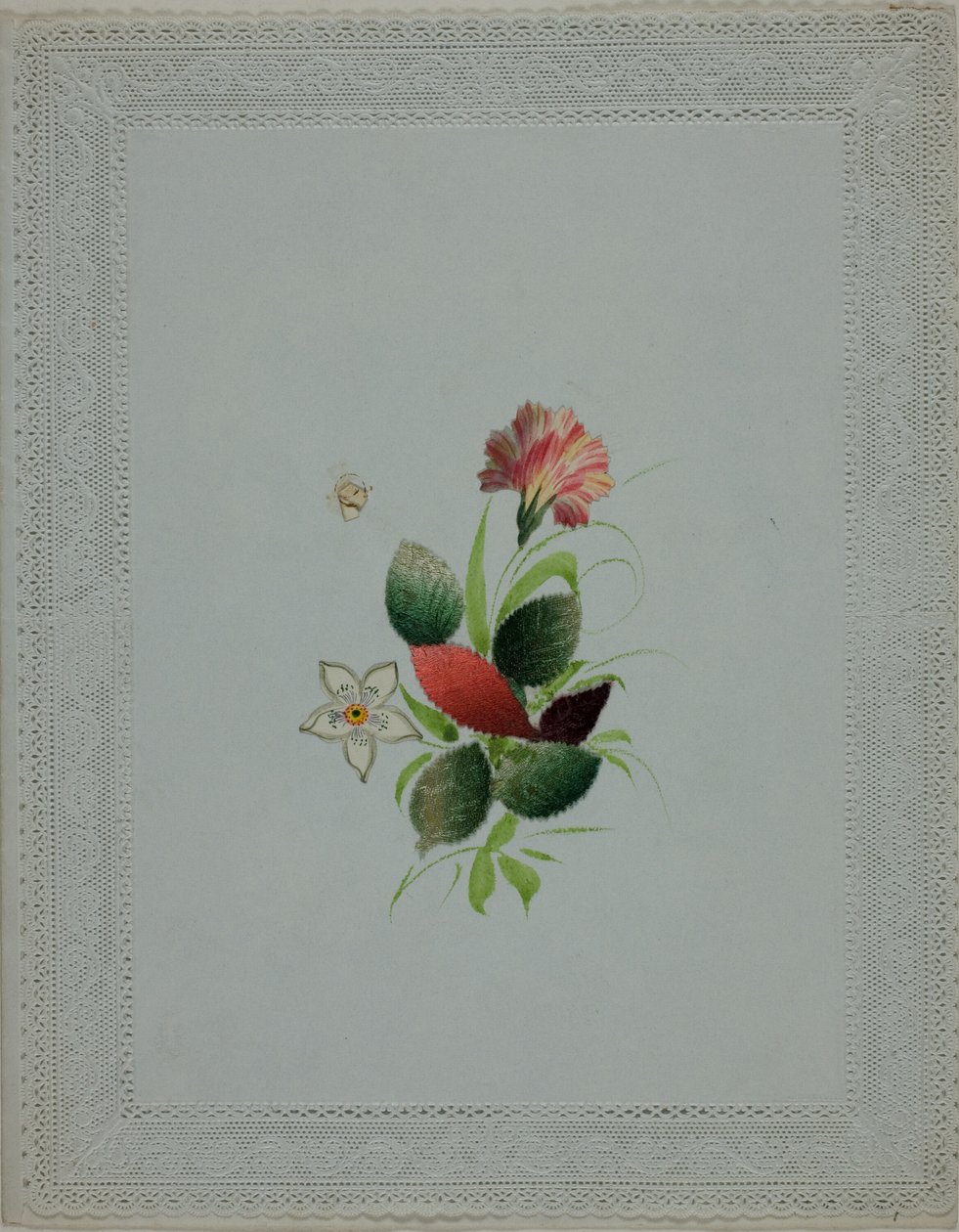 Valentín sin título (Flores rosas y blancas) de Unknown artist